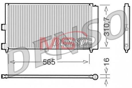 Радіатор кондиціонера Doblo 1.3MTJ, 1.9MTJ (05->) DENSO DCN09070