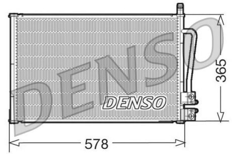 Радіатор кондиціонера FORD Fiesta 02-09, Fusion 02-12, MAZDA 2 DY 03-07 DENSO DCN10008