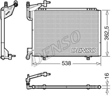 Конденсатор кондиціонера Ford B-Max, Fiesta VI DENSO DCN10042