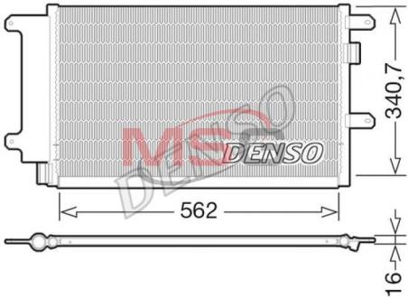 Радіатор кондиціонера 3.0MJET 16V, 2.3HDI 16V IVECO Daily E4 06-11 DENSO DCN12003 (фото 1)
