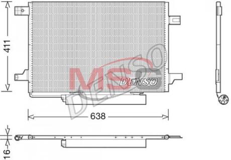 Акция Радіатор кондиціонера MERCEDES-BENZ B-Class W245 05-11, A-Class W169 04-12 DENSO DCN17004