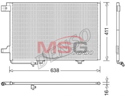 - Конденсер кондиціонера DENSO DCN17007 (фото 1)