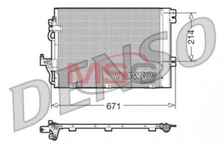 Конденсатор кондицiонера OPEL Astra/Zafira "1,4-2,0 "98-15 DENSO DCN20009