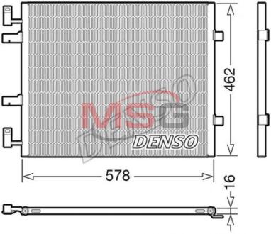 Радіатор кондиціонера 1.9DCI 8V, 2.0DCI 16V RENAULT Trafic 00-14, NISSAN Primastar 02-14, OPEL Vivaro 01-14 DENSO DCN20041