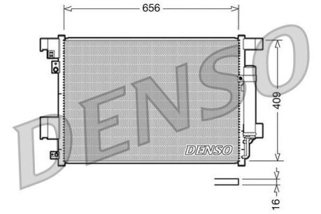 Радиатор кондиционера CITROEN C4 AIRCROSS 12-н.в., C-CROSSER (EP_) 07-н.в. DENSO DCN21001