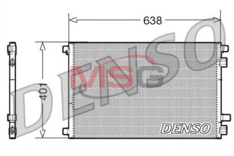 Радиатор кондиционера RENAULT GRAND SCENIC II (JM0/1_) 04-н.в., MEGANE I Grandtour (KA0/1_) 99-03 DENSO DCN23012
