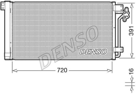Радиатор кондиционера VW MULTIVAN V (7HM, 7HN, 7HF, 7EF, 7EM, 7EN) 03-09 DENSO DCN32020