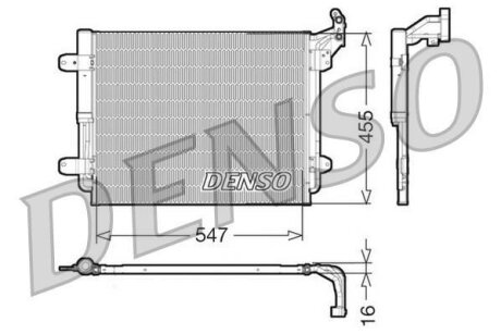 Радиатор кондиционера VW TIGUAN (5N_) 07-18 DENSO DCN32062