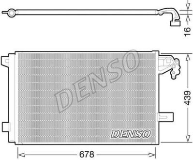 Радиатор кондиционера VW MULTIVAN V (7HM, 7HN, 7HF, 7EF, 7EM, 7EN) 03-15 DENSO DCN32063
