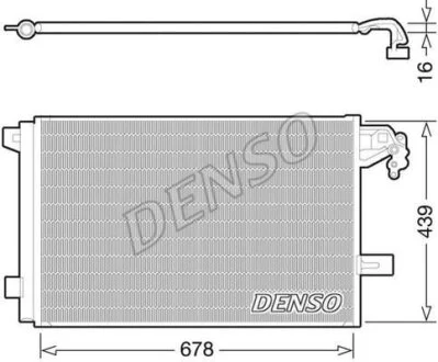 Радиатор кондиционера VW MULTIVAN V (7HM, 7HN, 7HF, 7EF, 7EM, 7EN) 03-15 DENSO DCN32063