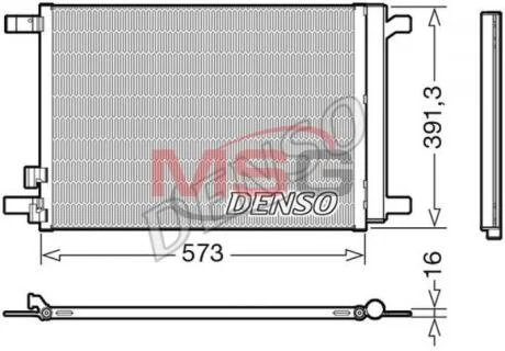 Конденсер кондиціонера DENSO DCN32066