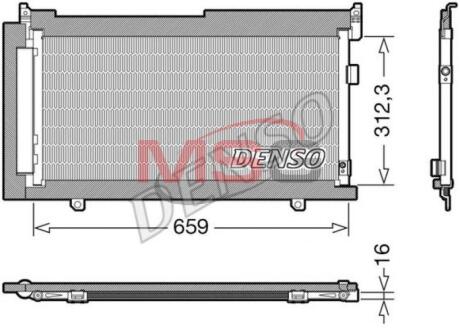 Радиатор кондиционера SUBARU FORESTER (SJ) 13- DENSO DCN36006