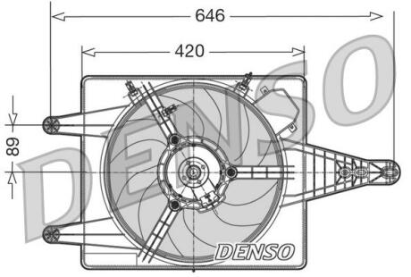 - Вентилятор радіатора DENSO DER01010