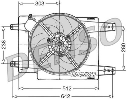 - Вентилятор радіатора DENSO DER01011