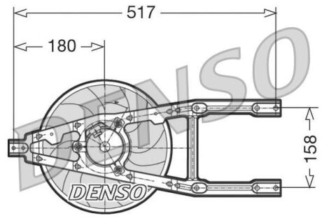 - Вентилятор радіатора DENSO DER09012
