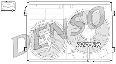 Вентилятор радиатора VAG A3/OCTAVIA/GOLF/PASSAT/TIGUAN 03- DENSO DER32012