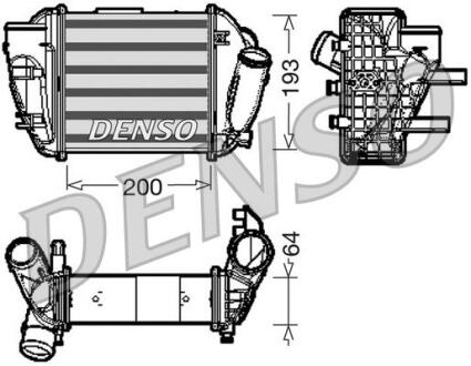 Радиатор интеркулера AUDI A4 2.5TDI 2000- DENSO DIT02005