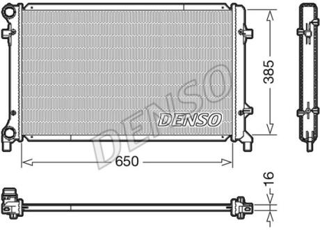 - Радіатор охолодження DENSO DRM02014