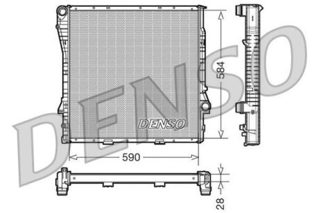 - Радіатор охолодження DENSO DRM05115
