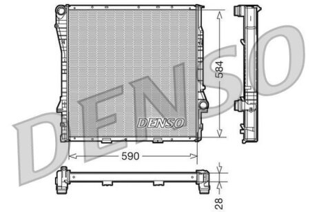 - Радіатор охолодження DENSO DRM05116