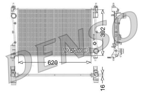 Радіатор охолоджування DENSO DRM09114
