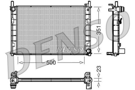 Радиатор FORD/MAZDA FIESTA/FUSION/2 01- DENSO DRM10045
