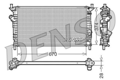 - Радіатор охолодження DENSO DRM10074