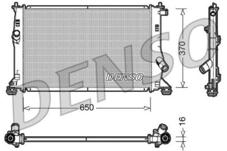 - Радіатор охолодження DENSO DRM10076