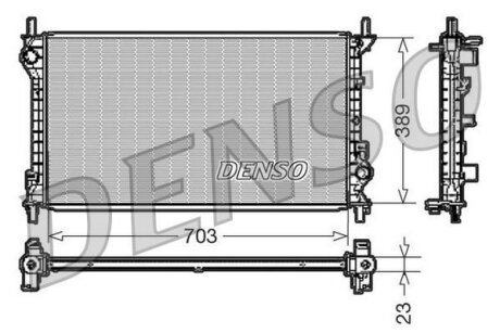- Радіатор охолодження DENSO DRM10108