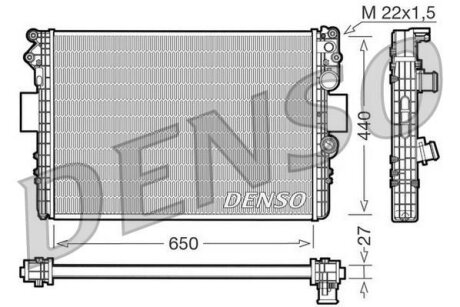 Радіатор охолоджування DENSO DRM12002