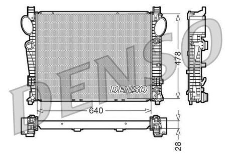 - Радіатор охолодження DENSO DRM17093