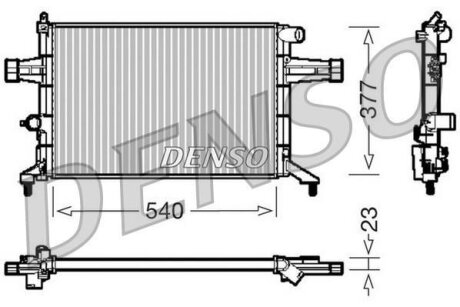 - Радіатор охолодження DENSO DRM20082