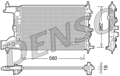 - Радіатор охолодження DENSO DRM20094