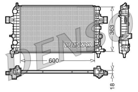 - Радіатор охолодження DENSO DRM20103