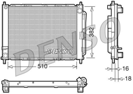 - Радіатор охолодження DENSO DRM23102