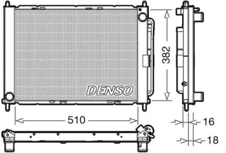 - Радіатор охолодження DENSO DRM23104