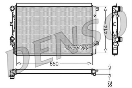 - Радіатор охолодження DENSO DRM32015