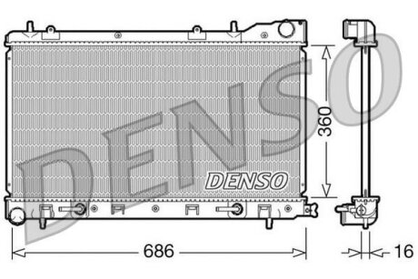 - Радіатор охолодження DENSO DRM36001