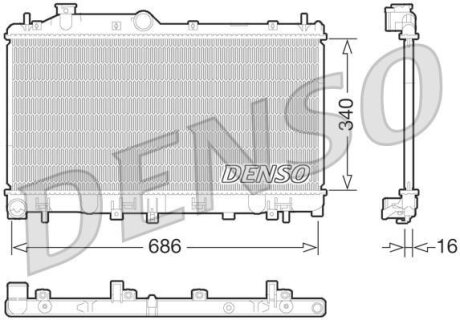 - Радіатор охолодження DENSO DRM36013
