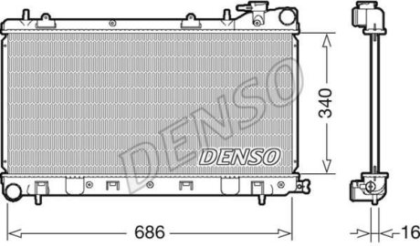 - Радіатор охолодження DENSO DRM36017