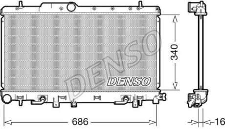 - Радіатор охолодження DENSO DRM36018