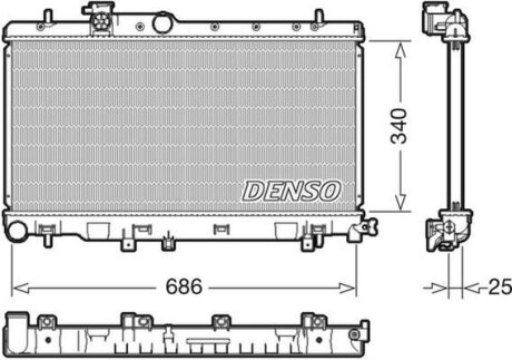 - Радіатор охолодження DENSO DRM36020