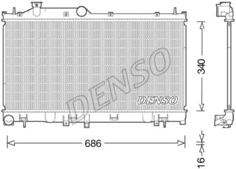 - Радіатор охолодження DENSO DRM36021