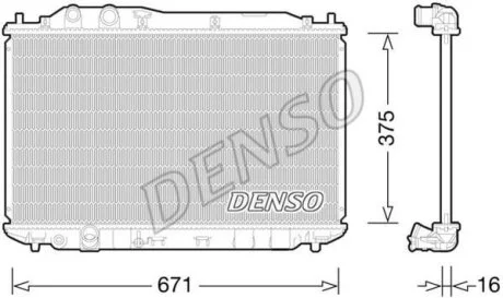 - Радіатор охолодження DENSO DRM40028