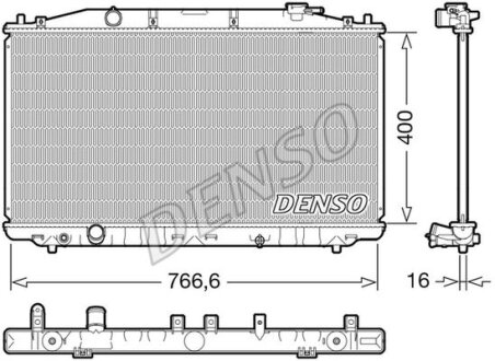 Радіатор, система охолодження двигуна DENSO DRM40051