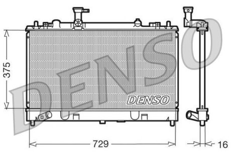 - Радіатор охолодження DENSO DRM44011