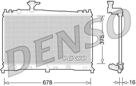 - Радіатор охолодження DENSO DRM44027