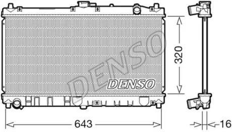 - Радіатор охолодження DENSO DRM44031