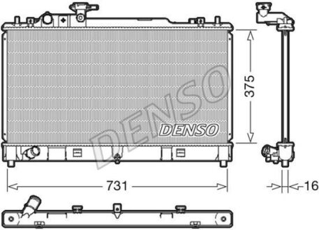 - Радіатор охолодження DENSO DRM44036