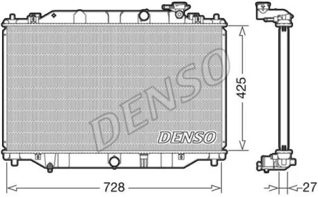 - Радіатор охолодження DENSO DRM44040